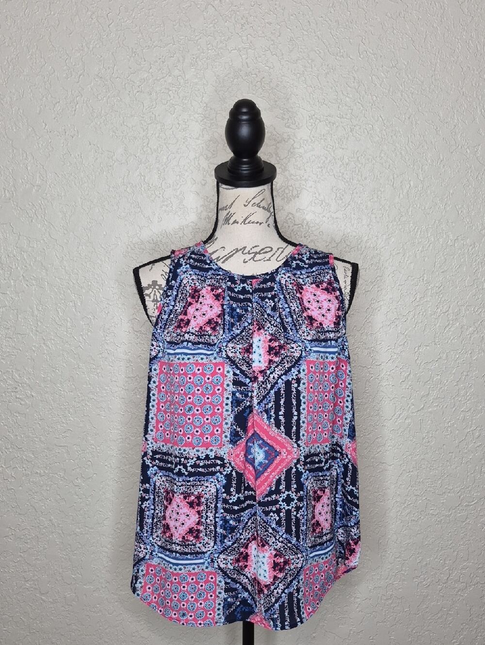 DR2 Multicolored Floral Sleeveless Top Size L